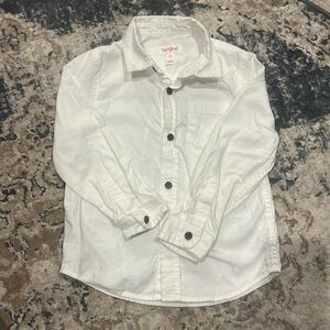 White button up white collar shirt